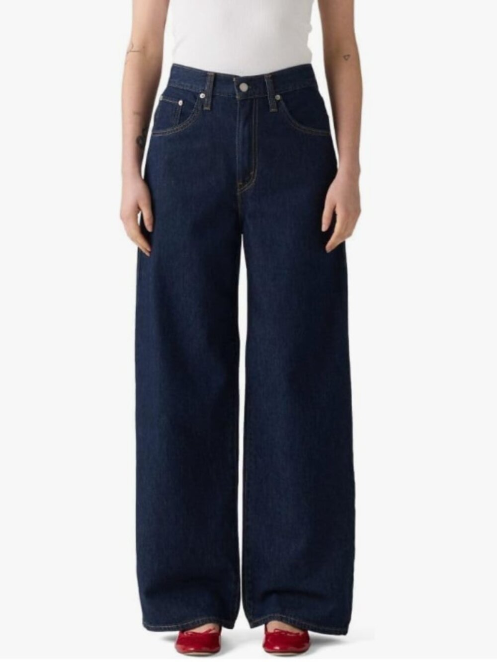 NWT Levi's Cinch Baggy Jeans Dark Wash 31x31 High Rise Wide Leg